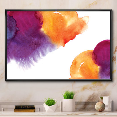 Bright Colored Watercolor Ii - Picture Frame Print on Canvas