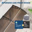 Auvent de porte d'extérieur robuste brun 100 x 300 cm avec housse en polycarbonate, supports en plastique en acier, protection contre les rayons UV / pluie / neige / soleil toutes saisons-126708015