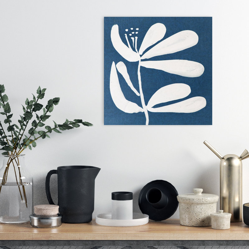 Art mural minimaliste fleur blanche minimaliste abstraite moderne, H 18 po x l 18 po