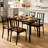 Kaelvora Dining Table Set with PU Upholstered Chairs and Metal Frame-1655373695