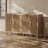 55 Inches Mid Century Modern Buffet Cabinet With Storage, Accent Sideboard And Credenza With Fluted Doors, Wood Coffee Bar Console For Kitchen, Living Room, Oak-14452934