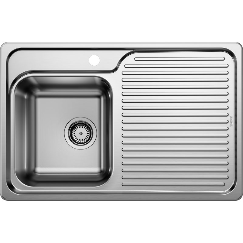 Classic Single Bowl Inset Kitchen Sink, Left