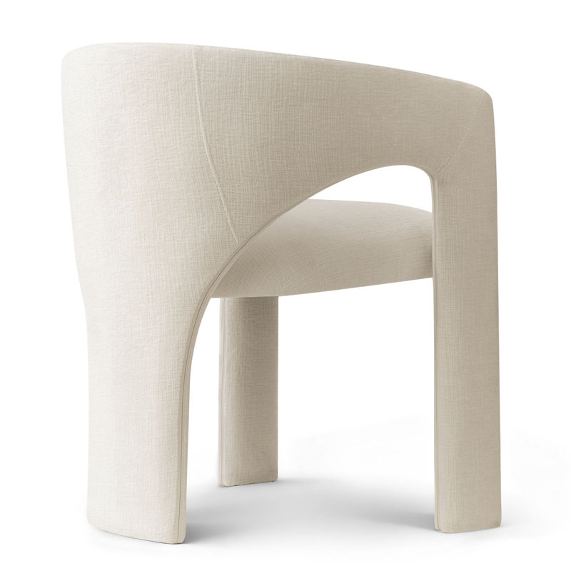 Tabouret de coiffeuse moderne avec accoudoirs, Beige