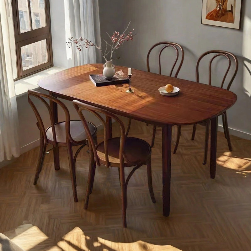 Table de salle à manger simple ovale rétro, H 29,53 po x L 55,12 po x l 27,56 po
