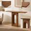 Console de 47,24 po avec console moderne à boucle, canapé de vestibule étroit, noyer-249406535