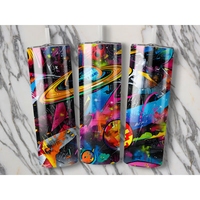 Choose Handmade Tumblers 591ml Vacuum Insulated Stainless Steel (18/8) Travel Tumbler with Straw