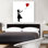 " Girl With Balloon (white Background Square) " by Banksy