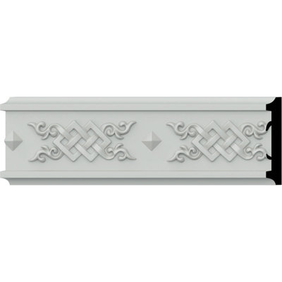 Endurathane Woven Chair Rail, 3 3/4"H x 3/4"P x 94 1/2"L, Factory Primed