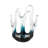 Cole And Grey Glass Ombre Abstract Decorative Vase With Wavy Oval Cutouts-1716838973