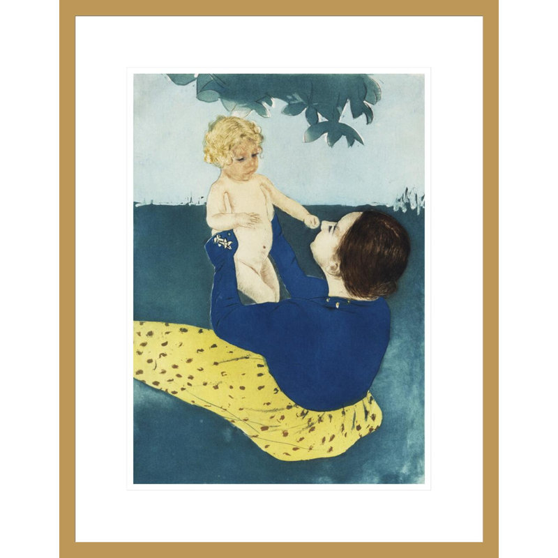 «Under the Horse» par Mary Cassatt - Impression sur toile, H 21,75 po x l 17,12 po