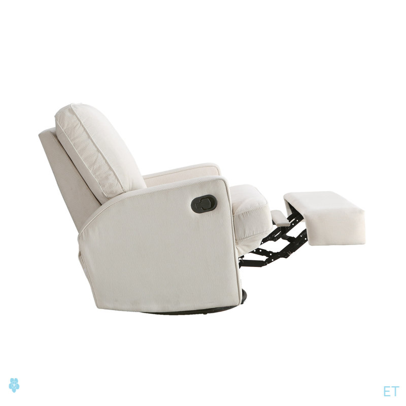 Fauteuil inclinable pivotant Tucker, Crème, crème