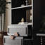 Noir massif + vitrines en bois manufacturé