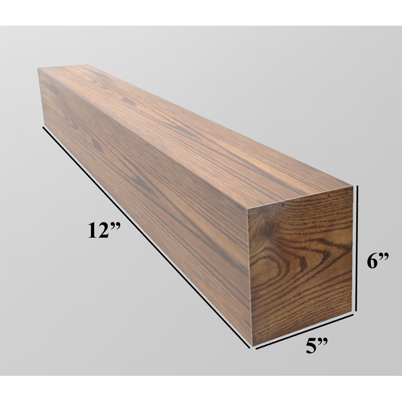 Emerald Lee 2 Piece Oak Solid Wood Floating Shelf, 6" H x 12" W x 5" D