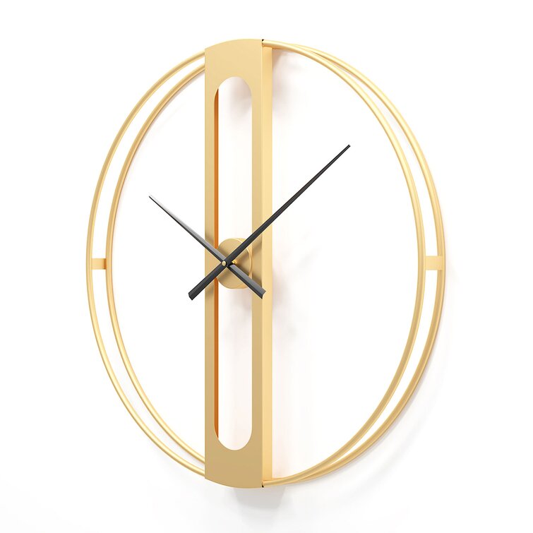 Metal Minimalist Wall Clock, Metal Wall Decor, Metal Wall Clock