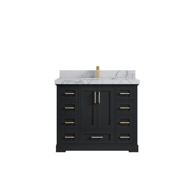 Boston 42 po X P 22 po De meuble-lavabo simple en fer forgé Quartz, Venatino