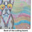 Boston Terrier Hippie Dawg Glass Cutting Board Large