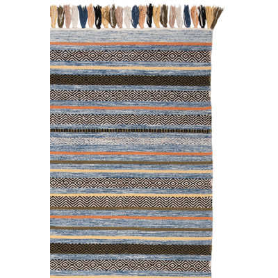 Montauk Hand Woven Cotton Striped Rug