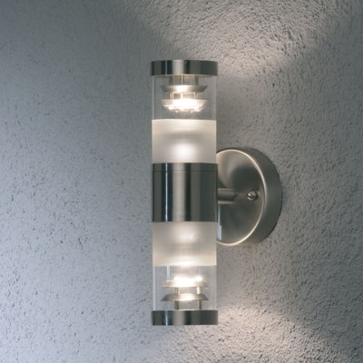 Bolzano 2 - Bulb 24.5cm H Frosted Glass Outdoor Armed Sconce