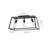 3 - Light Modern Black Open Frame Rectangular Metal Semi Flush Mount