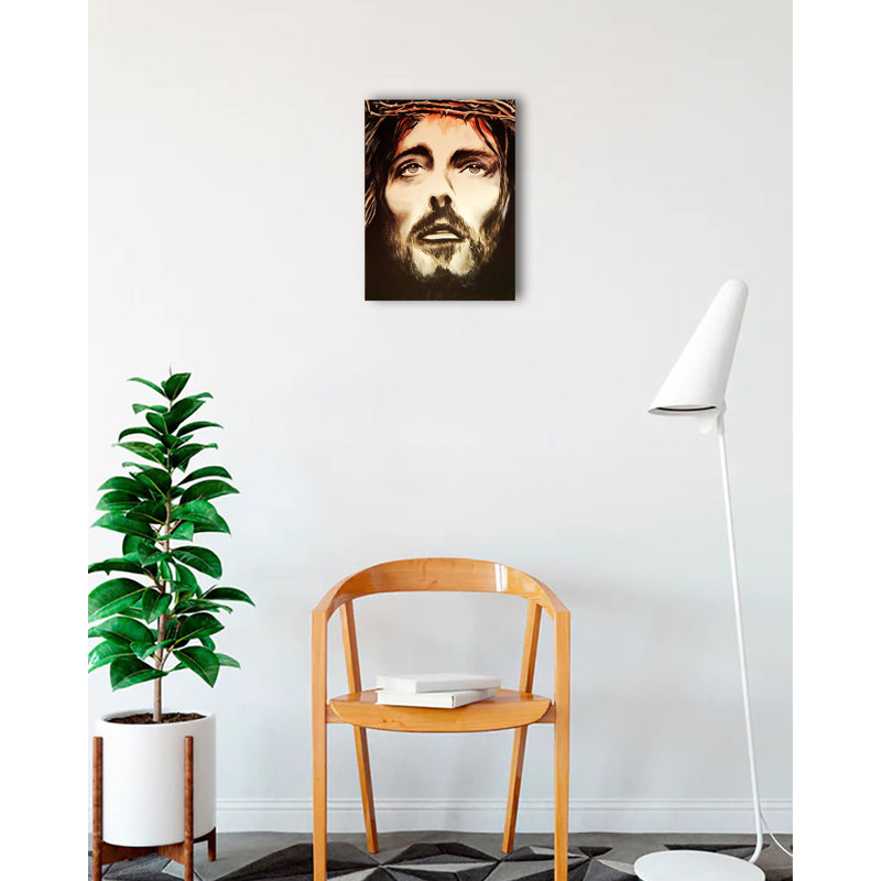 «Jesus Crown of Thorns» par Ed Capeau, reproduction d'art sur toile tendue, H 16 po x l 12 po x P 1,5 po