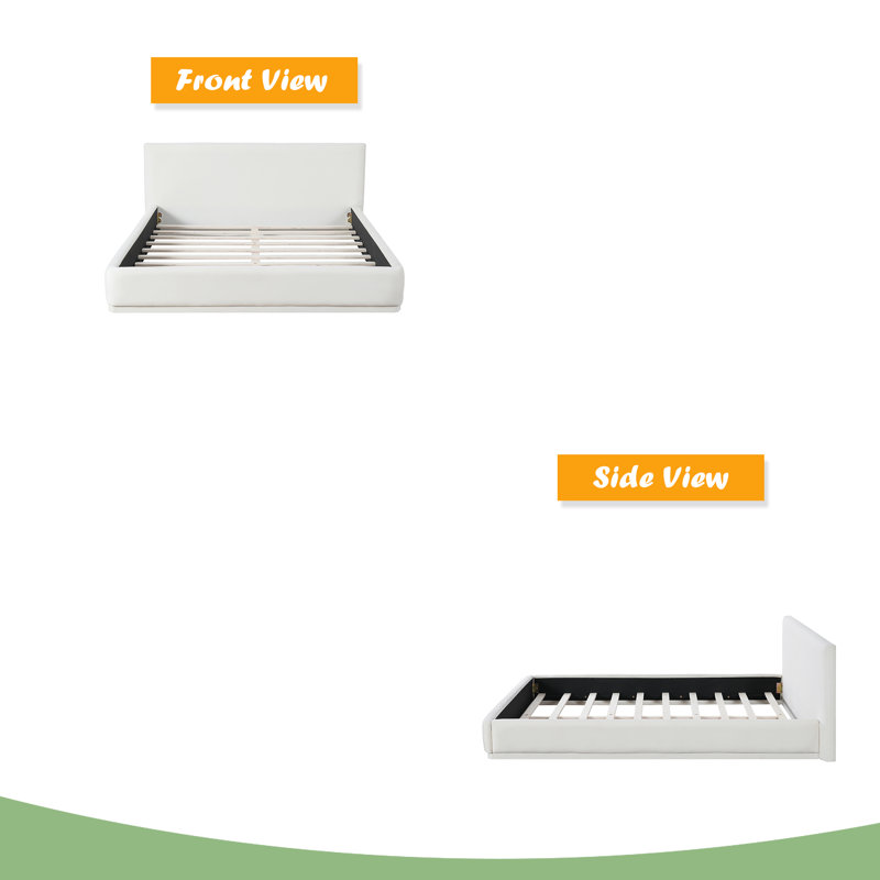 Lit rembourré doux et confortable. Centre de table luxueux et confortable, Grand lit