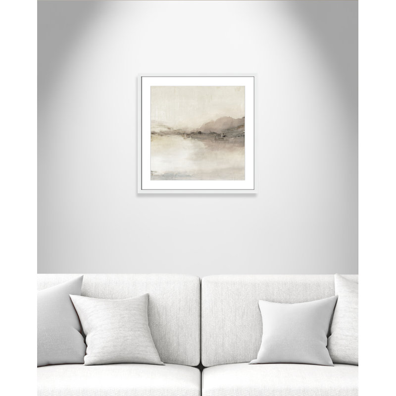«Blush Horizon II» par Isabelle Z, L 23,5 po x H 23,5 po, Imprimé mat, Blanc satiné