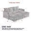 Canapé rembourré pour causeuse avec repose-pieds-1041018484