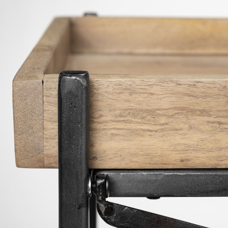 Console Lupita, Brun clair, 80 x 16 x 30