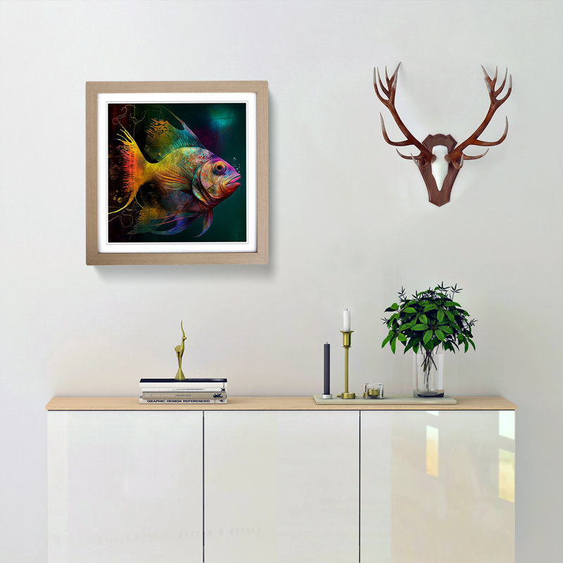 Single Picture Frame Print on Wood, Oak