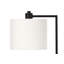 Lighting, H 19 po, lampe de table, port USB inclus, métal noir, abat-jour ivoire / crème, moderne