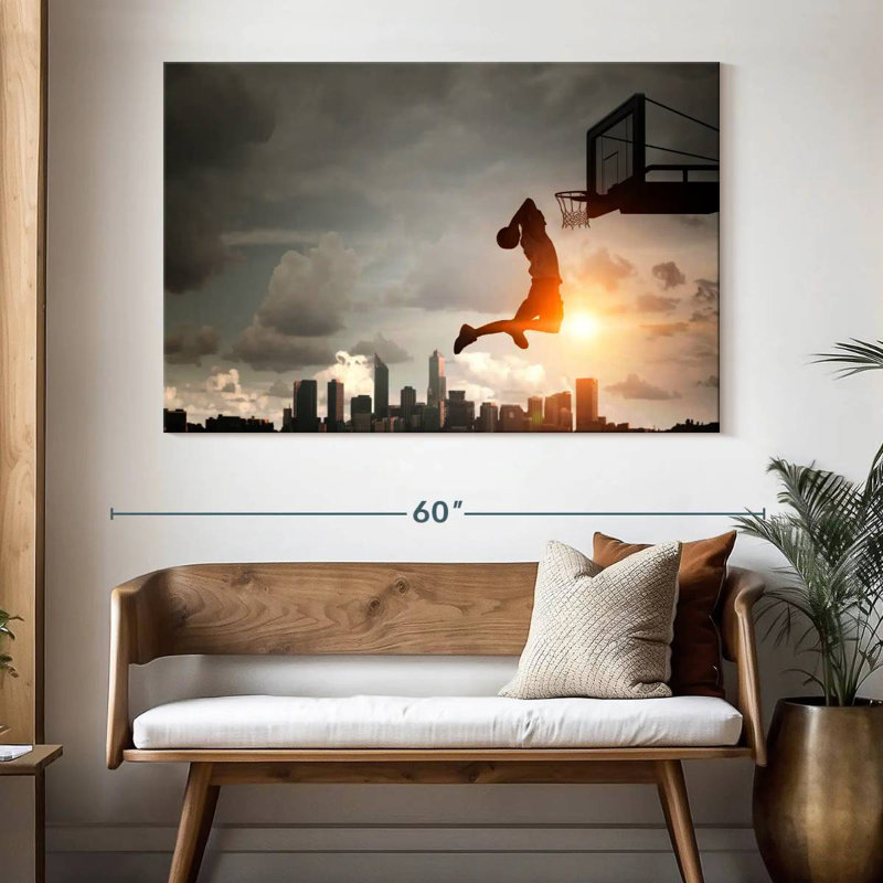 Sireci Basketball Dunk, 34" H x 51" W
