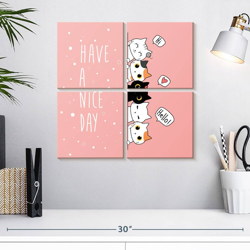 Tergel Cats Have A Nice Day, H 18 po x l 18 po