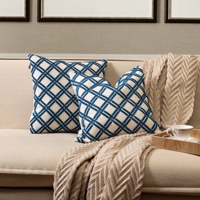  Housse de coussin géométrique 18 po