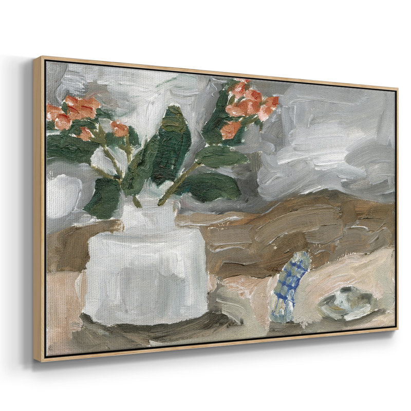 Vase de fleurs roses III, Naturel, H 17 po x l 25 po x P 2 po