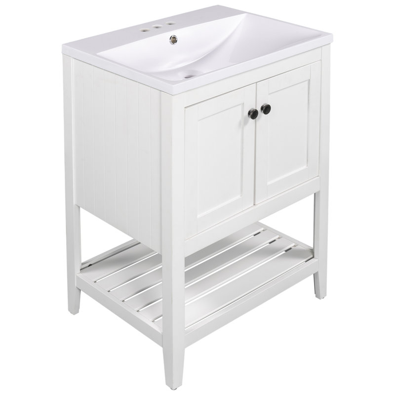 Ensemble de meuble-lavabo simple 24 po Johnallen, Blanc