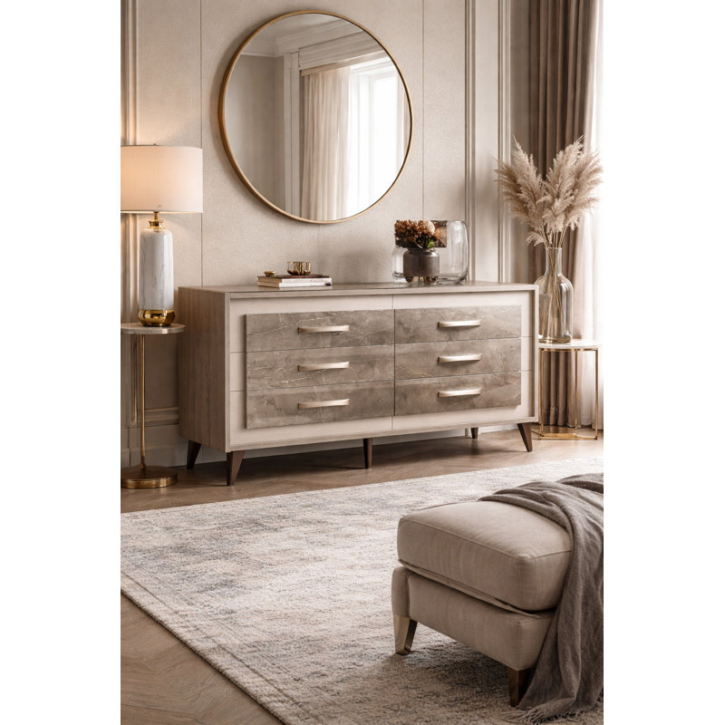 Infinity 6 - Drawer Solid Wood Dresser