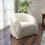 Upholstered Swivel Barrel Chair-570987425