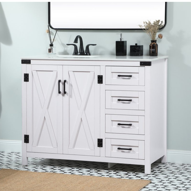 Ensemble de meuble-lavabo simple 42 po Slayton, Blanc