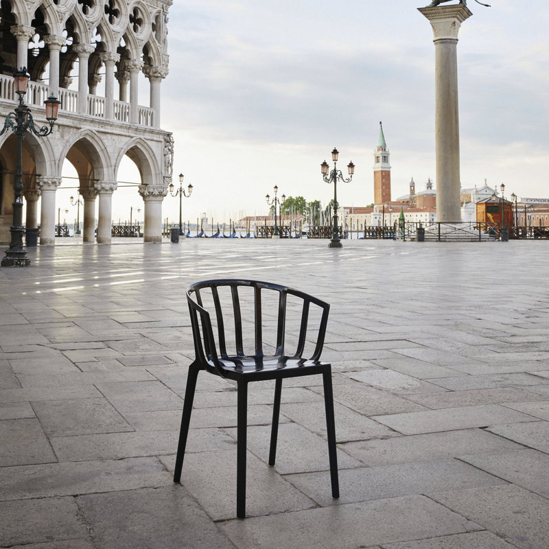 Fauteuil de salle à manger Venice, Noir mat