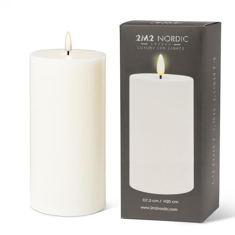 Bougie à DEL sans flamme, 8 po x 4 po sans flamme, Sable