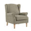 Fauteuil d'appoint à oreilles Chloris, fauteuil rembourré en lin avec garniture cloutée, pieds en bois massif tourné, fauteuil de lecture de style maison de campagne-1049527296