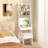  Vanity Desk w/ Flip-up Mirror and Stool w/ 3-Color Lighting 6 Compartments