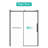 56 - 60"W X 76"H Shower Door, Tempered Glass, Matte Black Supports, Smooth Sliding Function, Water Spot Coating, Modern Bathroom Accessory Glass Enclosure, 76"H, Design, Hardware, Movement, Easy To
