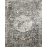 Oriental Area Rug in Gray