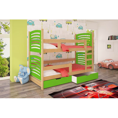 Hereth Kids Bunk Bed and Mattress by Harriet Bee