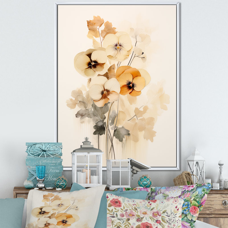 Bouquet de rêves vifs, Cadre flottant blanc, H 44 po x l 34 po x P 1,5 po