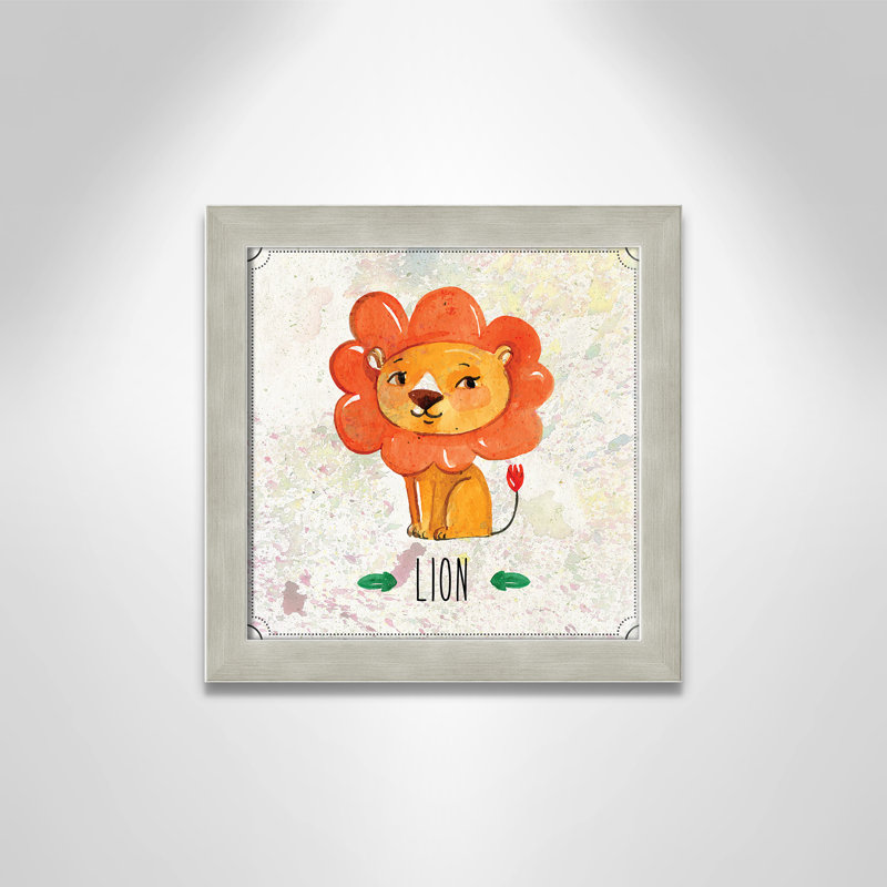 Impression sur papier Jungle Day 1 ', H 12 po x l 12 po x P 0,6 po, Encadré plat argent chaud