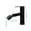 Robinet de lavabo pour salle de bain à poignée simple noir mat, fabriqué en acier inoxydable pour un robinet d'aspect noir attrayant et durable, pratique