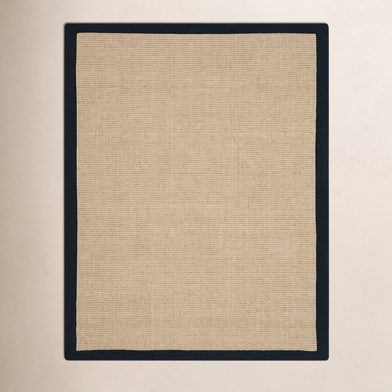 Cybil Auckland Jute Maize/Black Area Rug, Rectangle 9' x 12'