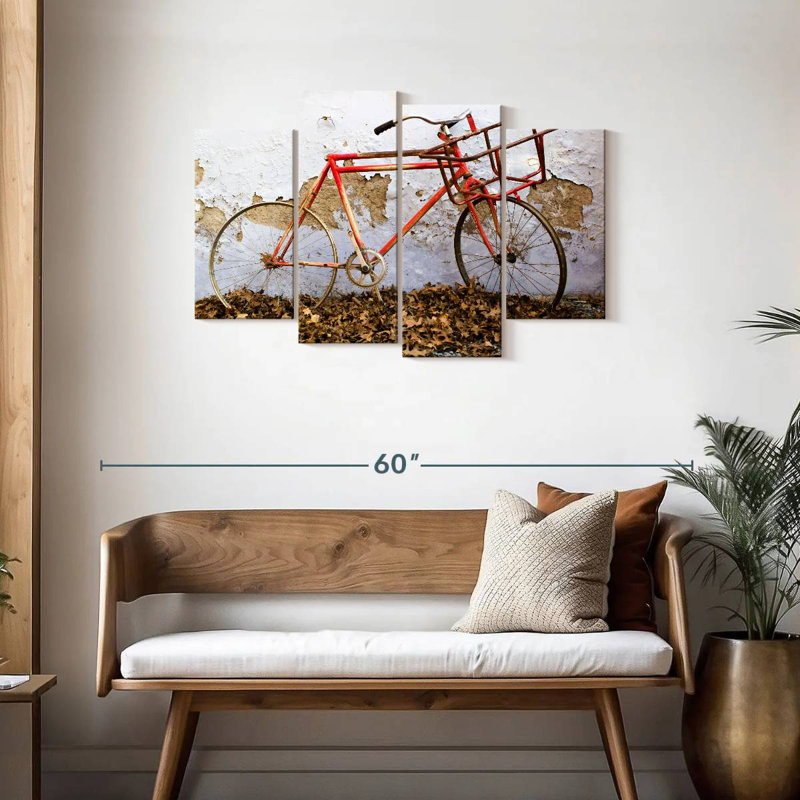Mehar Rusty Bicycle, 27" H x 43" W